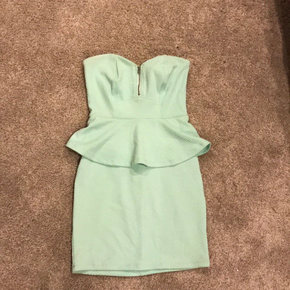 Bebe Mint Green Peplum Dress